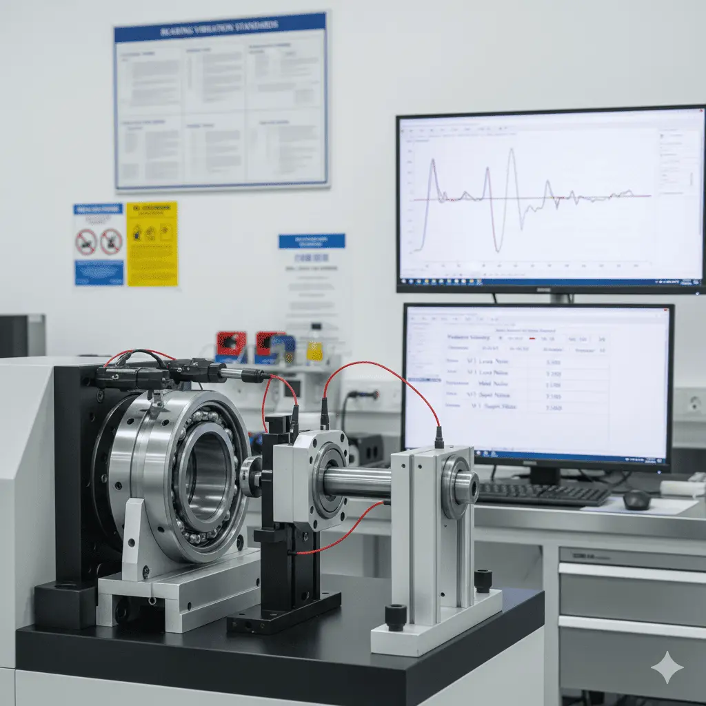 Bearing vibration standards V1 V2 V3 velocity testing equipment in laboratory